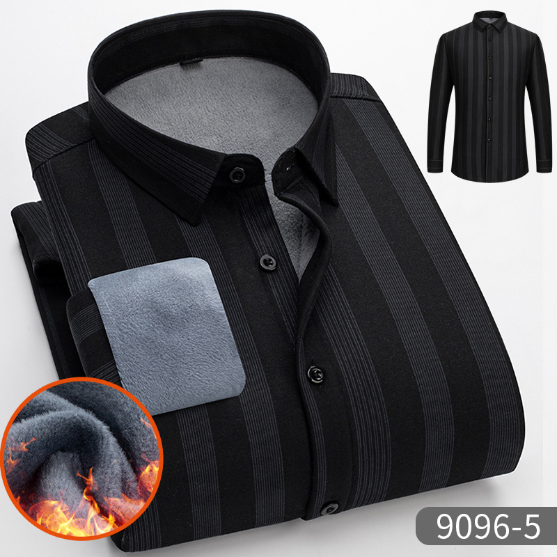 Camisa grossa de veludo masculina de inverno