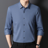 Camisa de negócios casual masculina sem ferro trackless