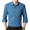 Camisa de negócios casual masculina sem ferro trackless