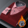Camisola masculina casual de tricô com lapela