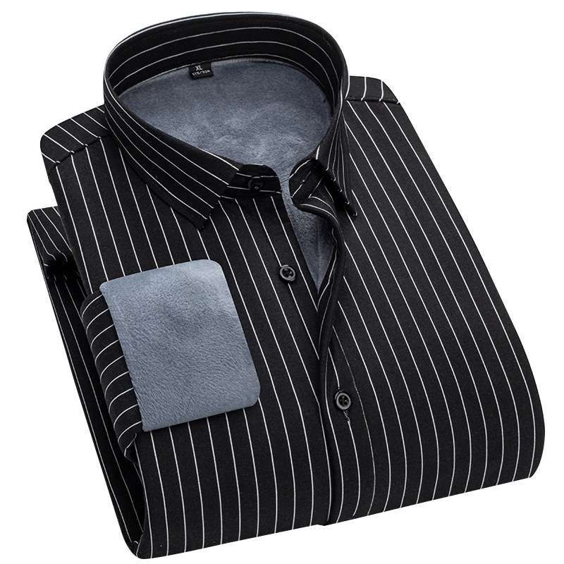 Camisa grossa de veludo masculina de inverno