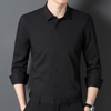 Camisa de negócios casual masculina sem ferro trackless